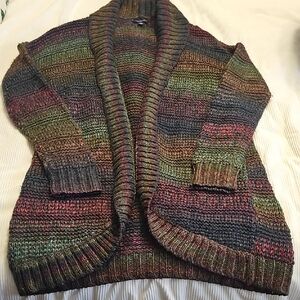 American Eagle Outfitters Striped Knit Cardigan